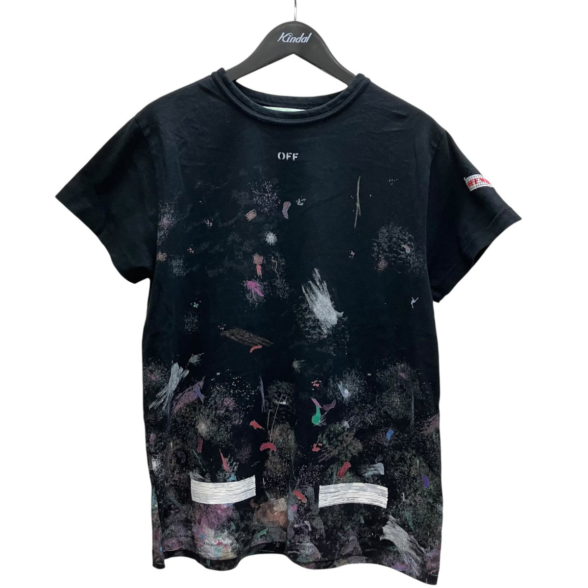 GALAXY BRUSHED TEE ペイント加工 ロゴプリントTシャツ