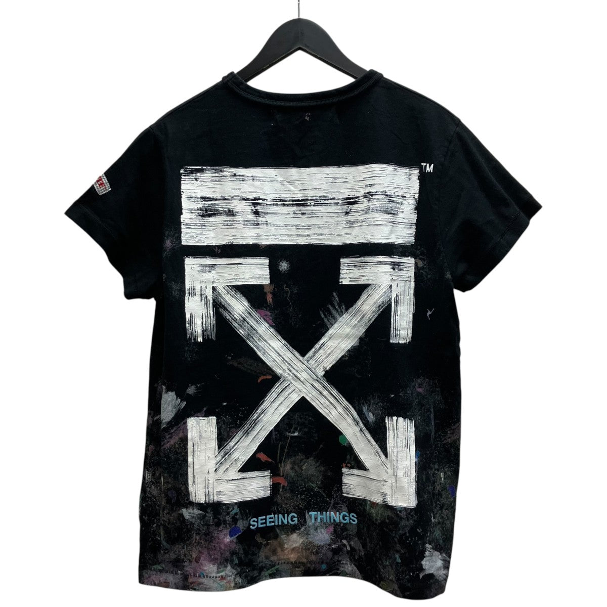 GALAXY BRUSHED TEE ペイント加工 ロゴプリントTシャツ
