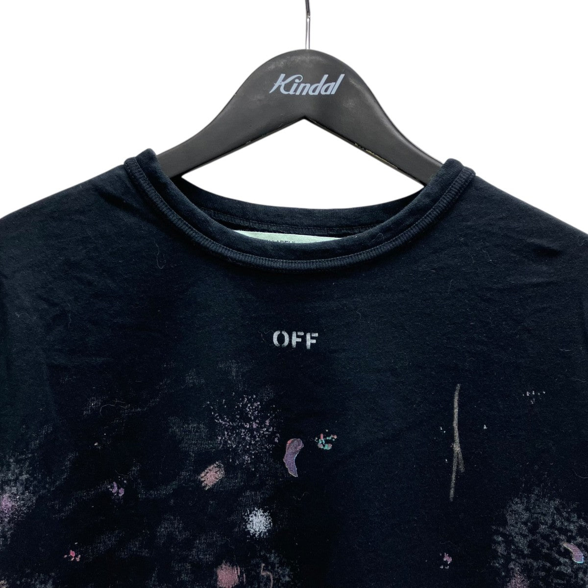 GALAXY BRUSHED TEE ペイント加工 ロゴプリントTシャツ