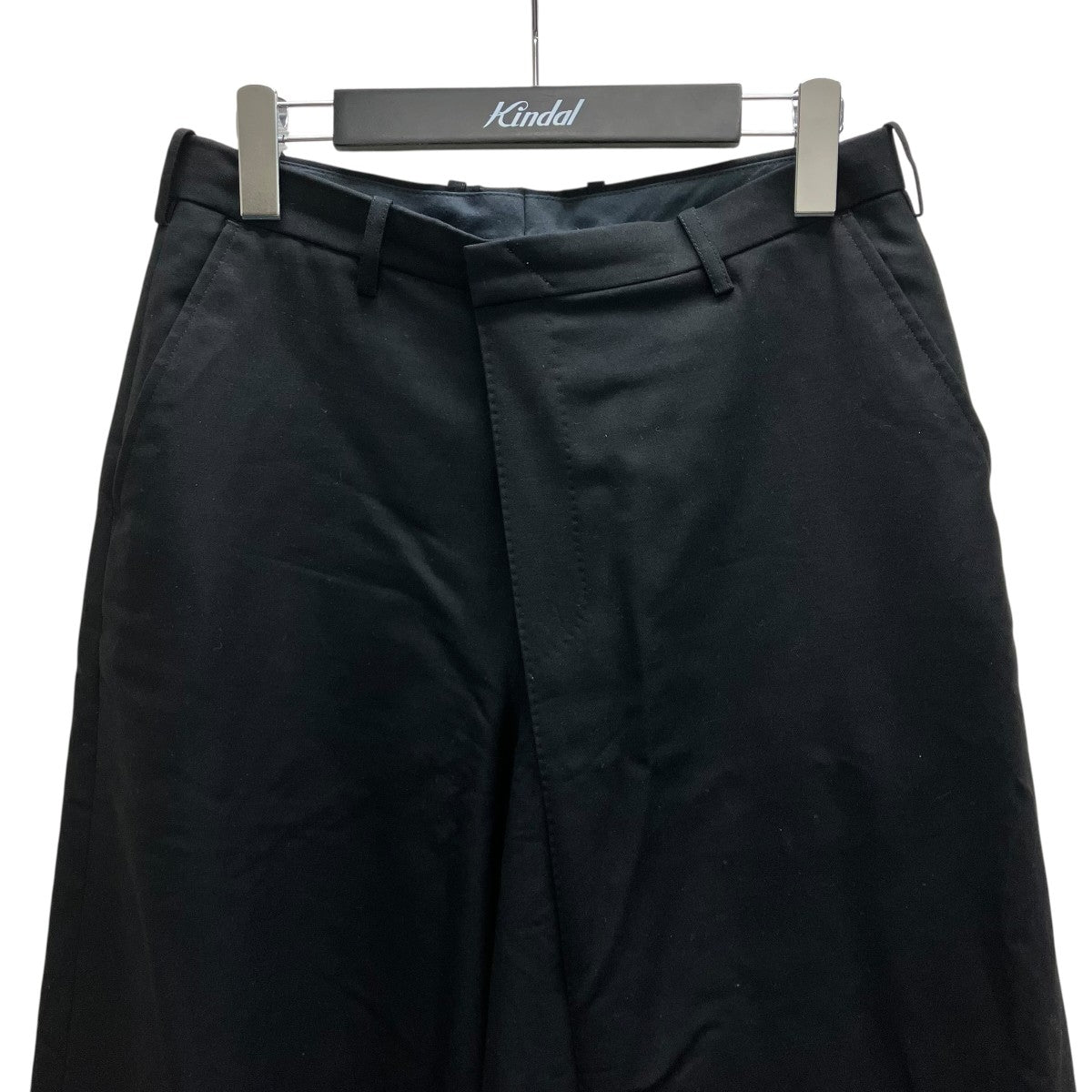 24SS WOOL GABARDINE WIDE SLACKS ウールワイドフレアパンツ