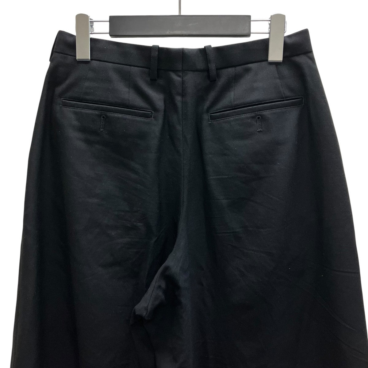 24SS WOOL GABARDINE WIDE SLACKS ウールワイドフレアパンツ