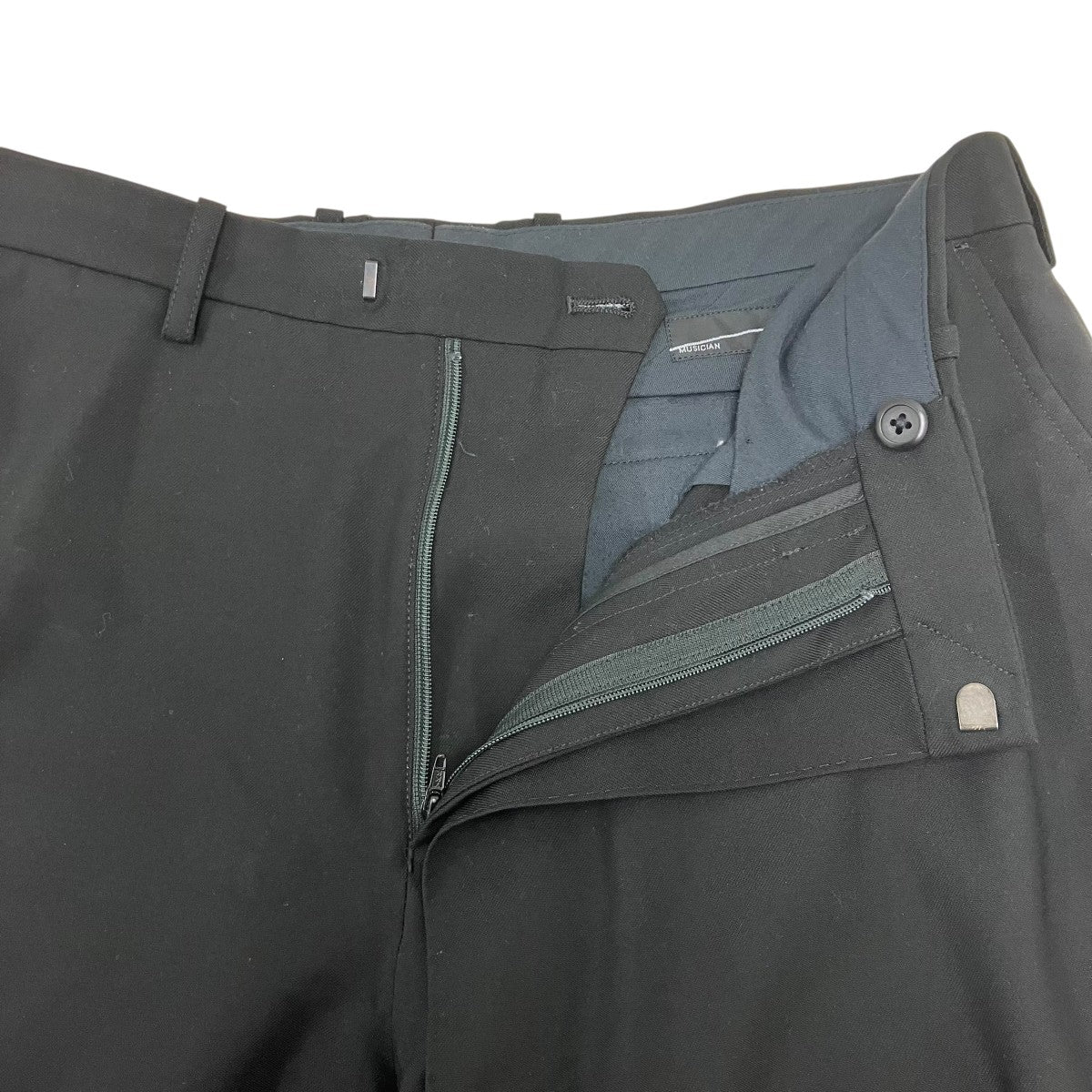 24SS WOOL GABARDINE WIDE SLACKS ウールワイドフレアパンツ