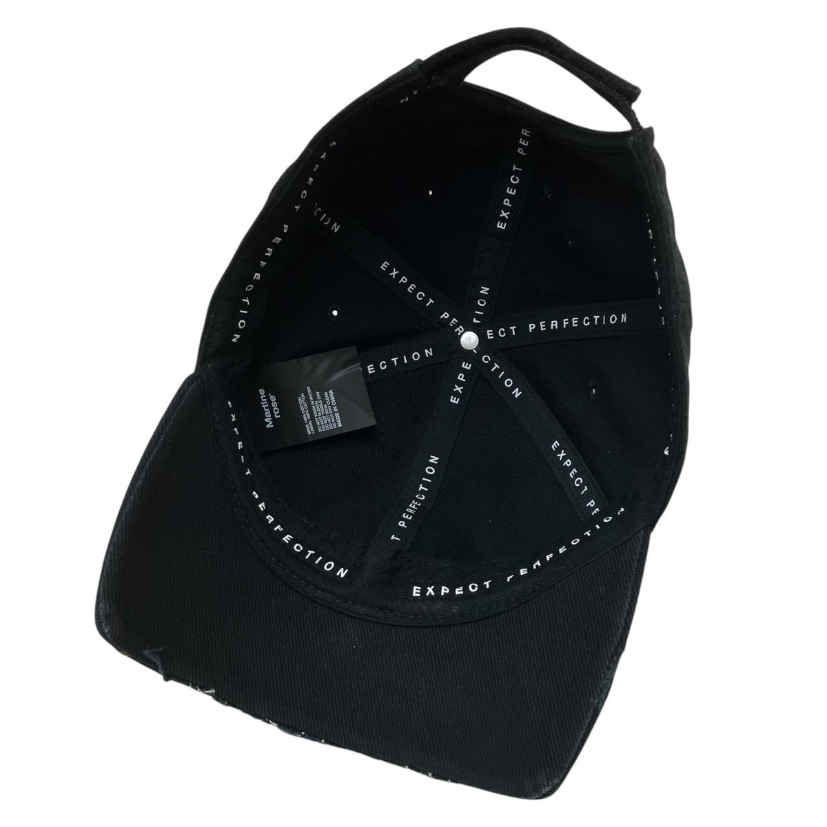 Martine rose CUT PEAK CAP BLACK WASHEDキャップ 古着・中古-5枚目のアイテム画像