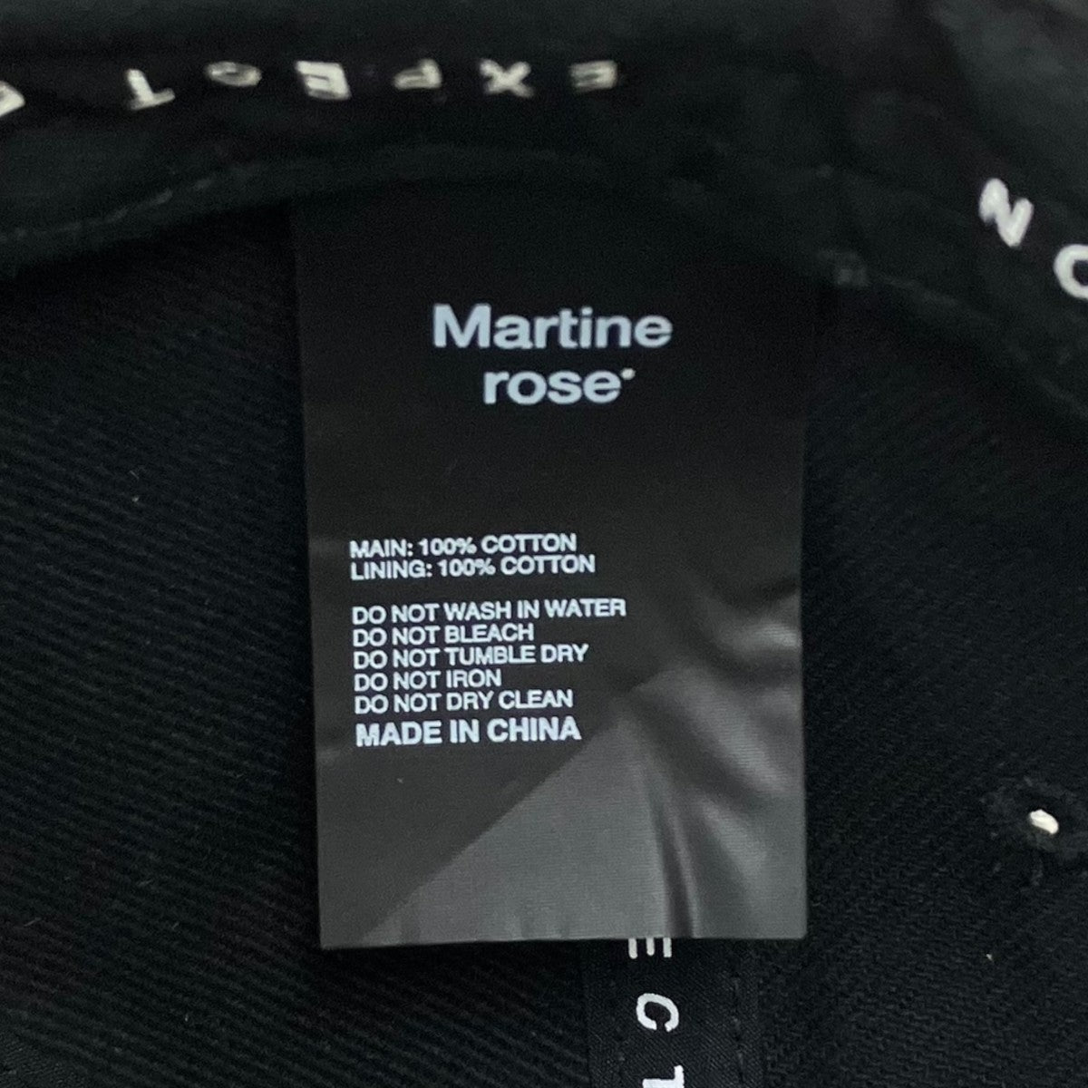 Martine rose CUT PEAK CAP BLACK WASHEDキャップ 古着・中古-6枚目のアイテム画像