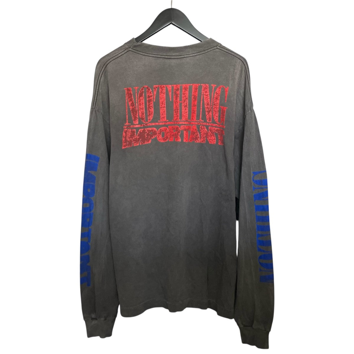 SAINT MICHAEL KK LS TEE NOTHING IMP ヴィンテージ加工ロングスリーブTシャツ 古着・中古-2枚目のアイテム画像