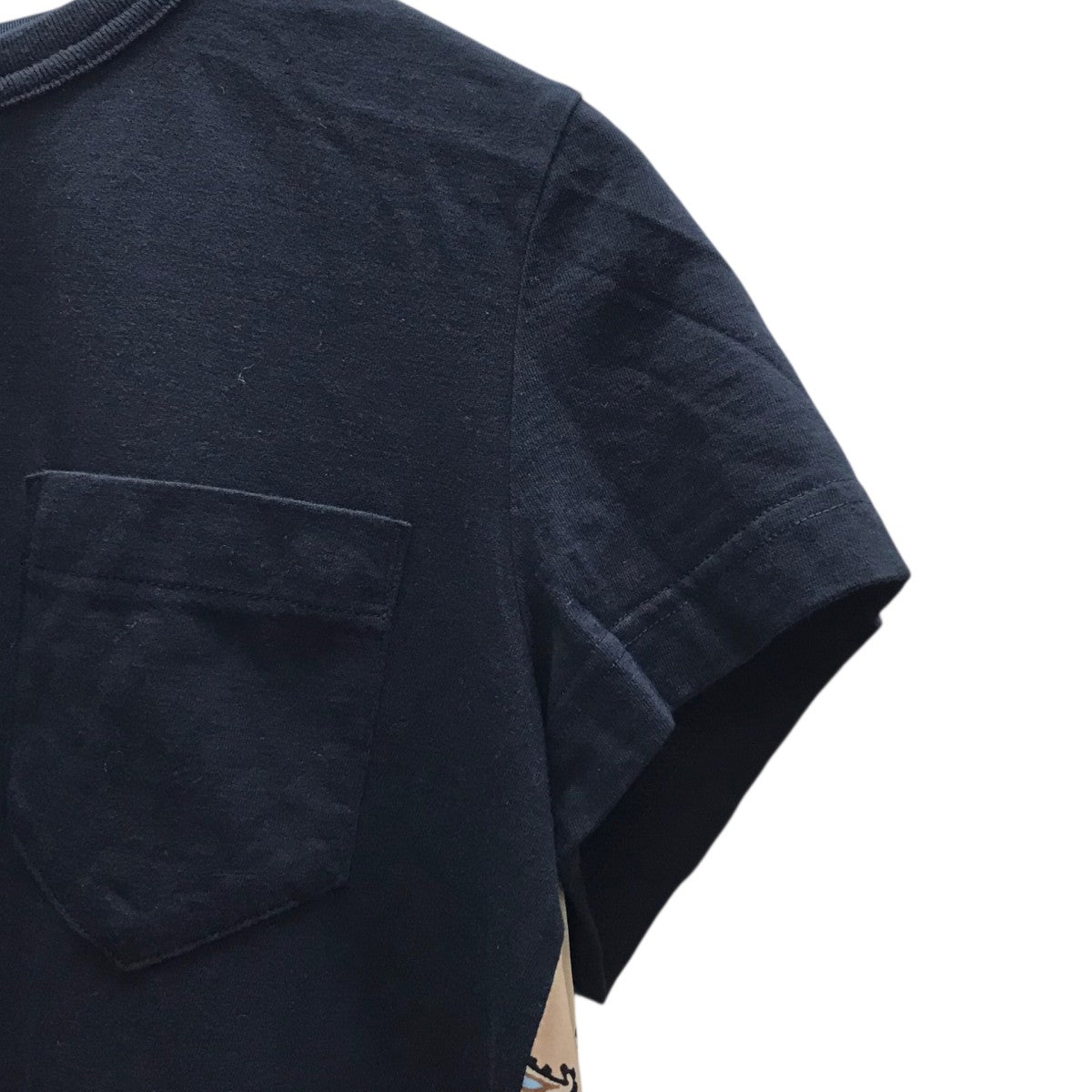 ペイズリー柄プリーツバックTシャツ