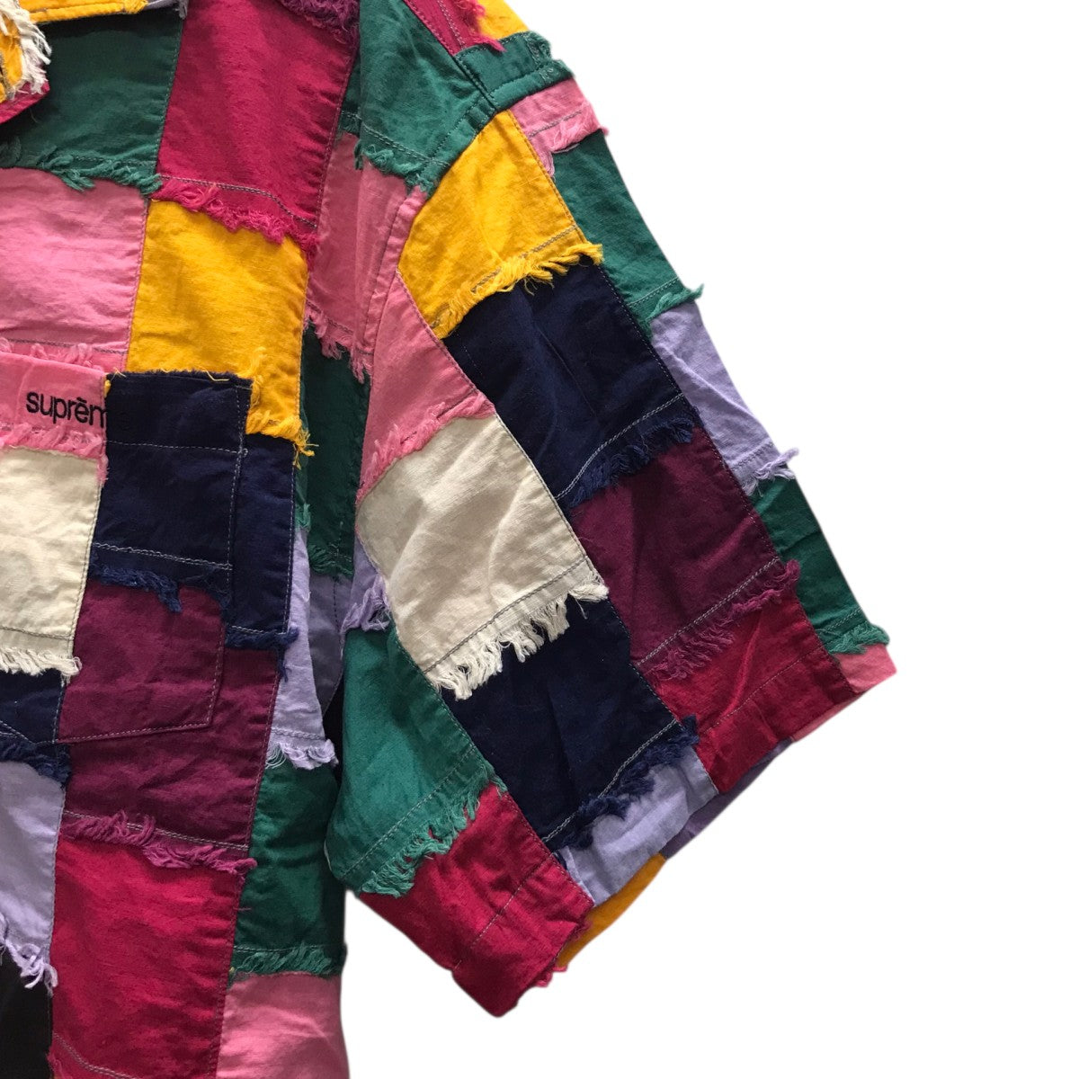 Patchwork shirtパッチワーク半袖シャツ