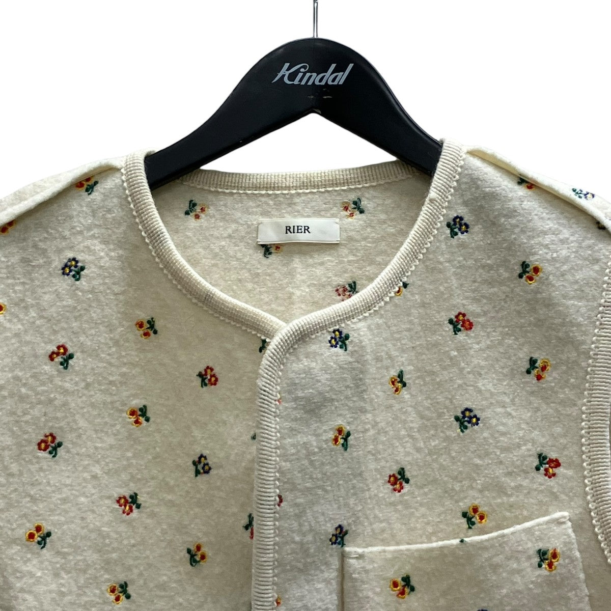 RIER WALKER GILET FLOWER ウールベスト