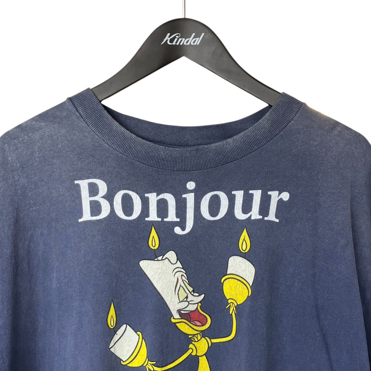 SAINT MICHAEL×Disney SS TEE BONJOUR NAVY プリントTシャツ 古着・中古-3枚目のアイテム画像