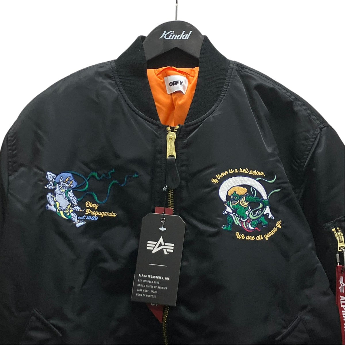 OBEY 25AW WELCOME TO JAPAN 2026 リバーシブルジャケット 古着・中古-2枚目のアイテム画像