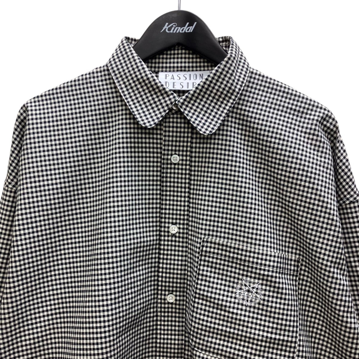ROUND NECK OXFORD SHIRT ギンガムチェックシャツ