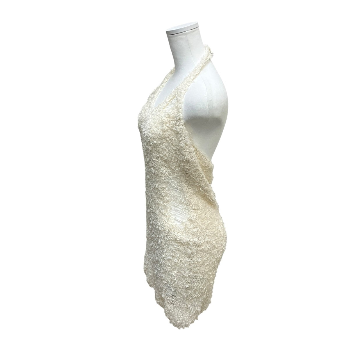 BOUCLE DAMAGE MINI-DRESSニットドレス