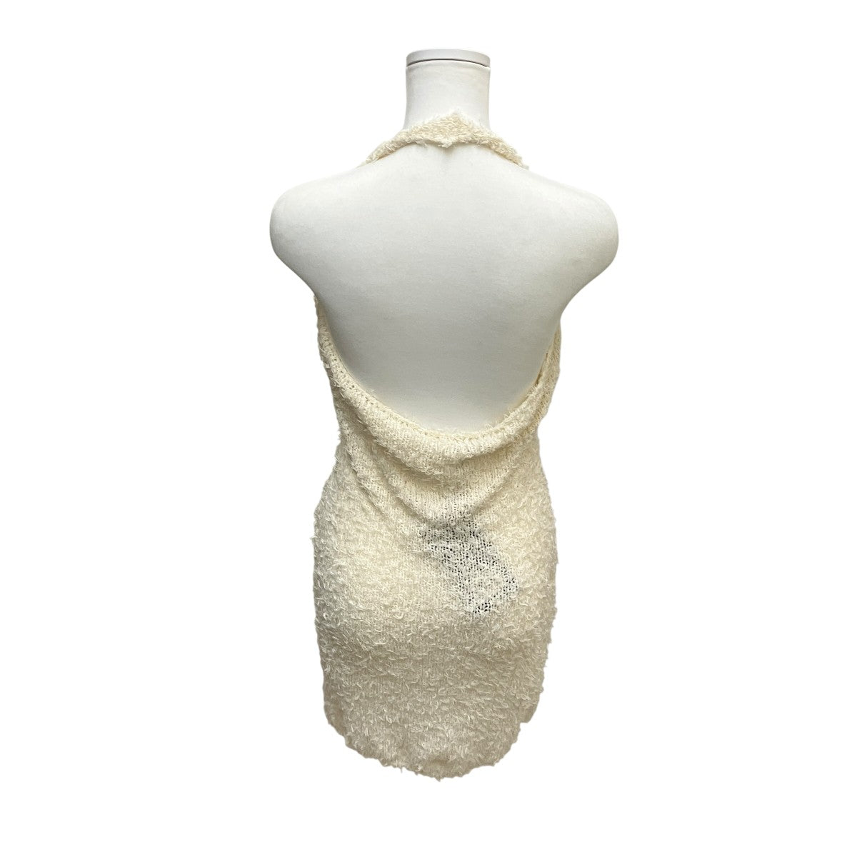 BOUCLE DAMAGE MINI-DRESSニットドレス