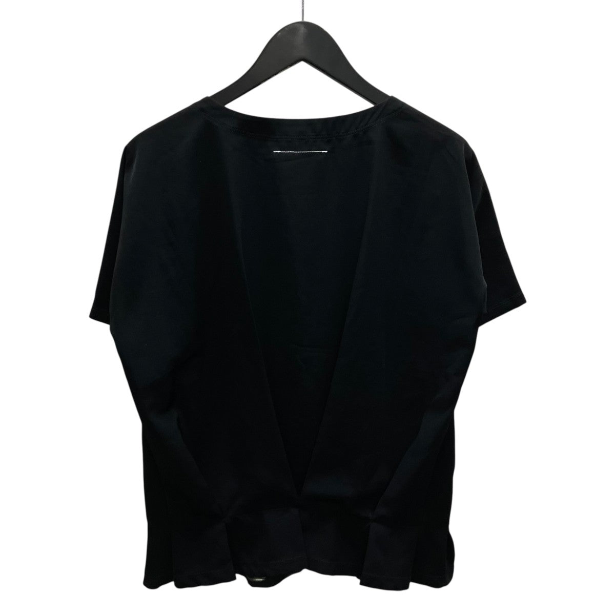Maison Margiela ドレープ 半袖カットソー ブラック MM6 Maison Margiela(マルタンマルジェラ) 半袖カットソー S32NC0306