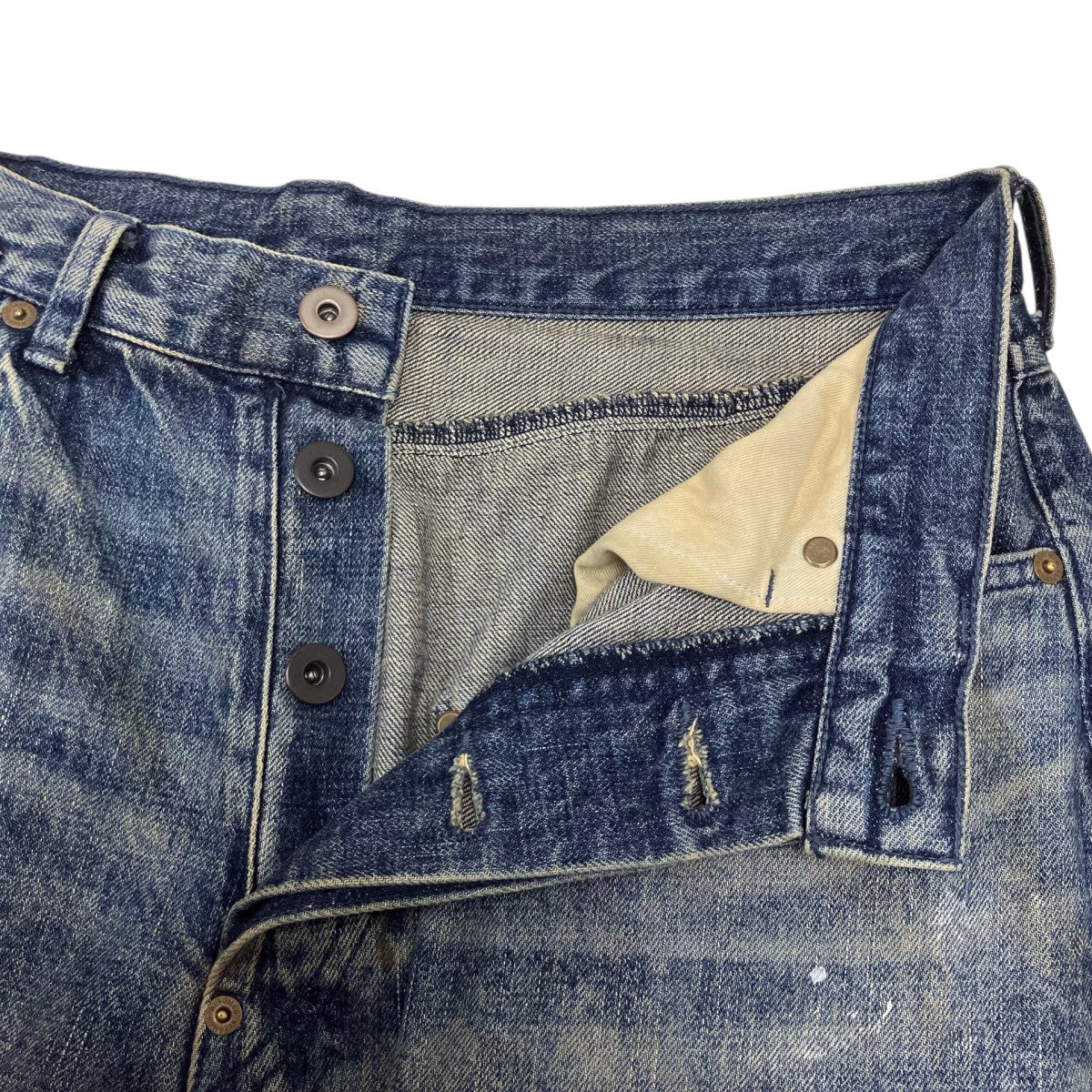 FRESH MAN DENIM WIDE PANTS PAINT ペイント加工ワイドデニムパンツ