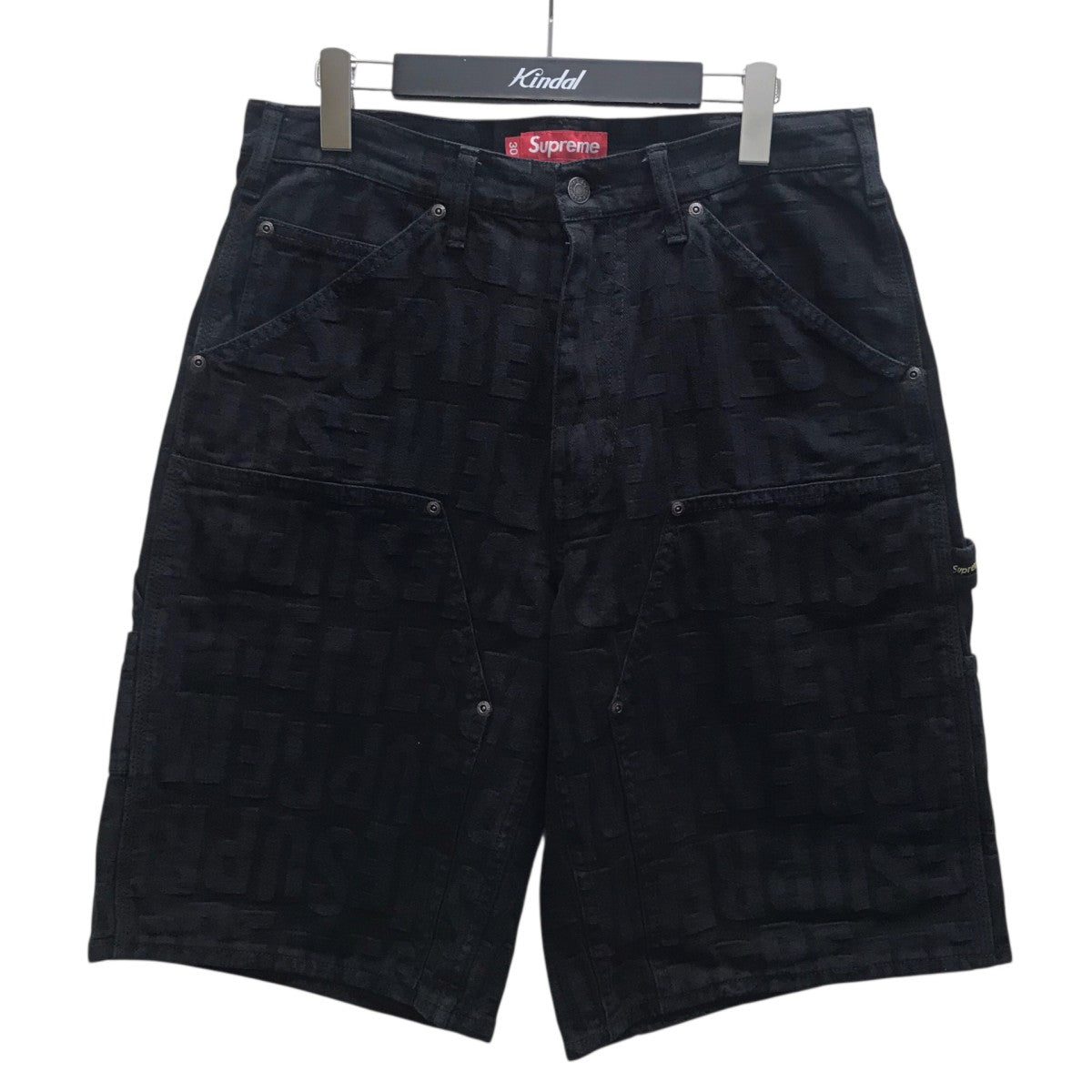 26SSRepeat Jacquard Double Knee Denim Shortハーフパンツ