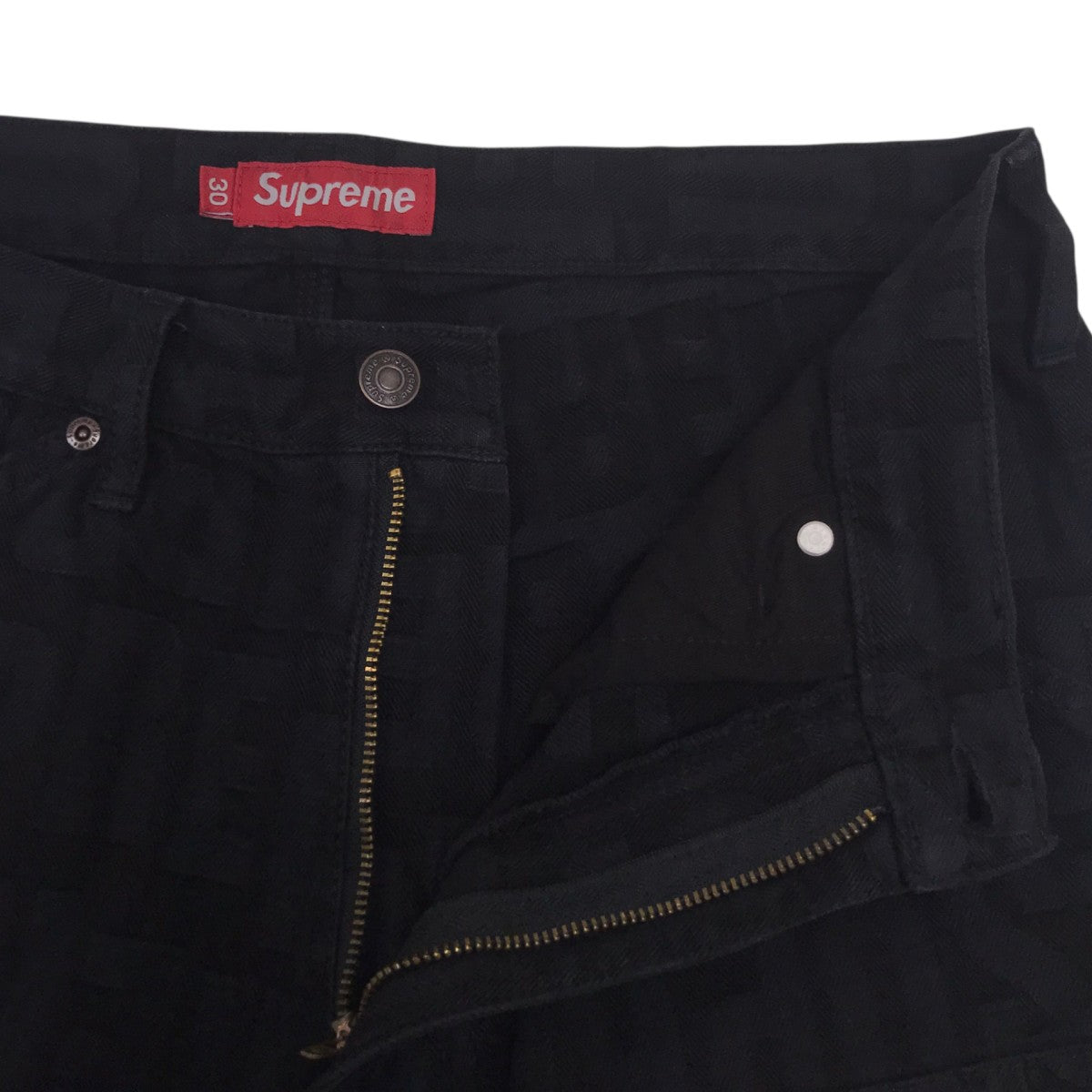 26SSRepeat Jacquard Double Knee Denim Shortハーフパンツ