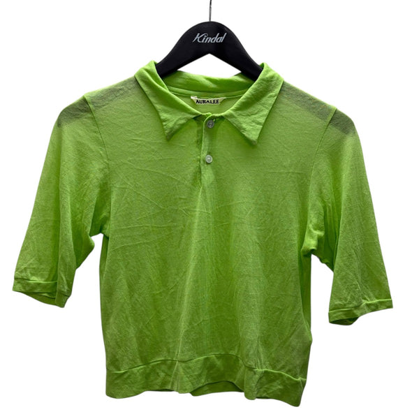 AURALEE(オーラリー) GAUZE SHORT POLO シアーポロシャツ A245P02RB 黄
