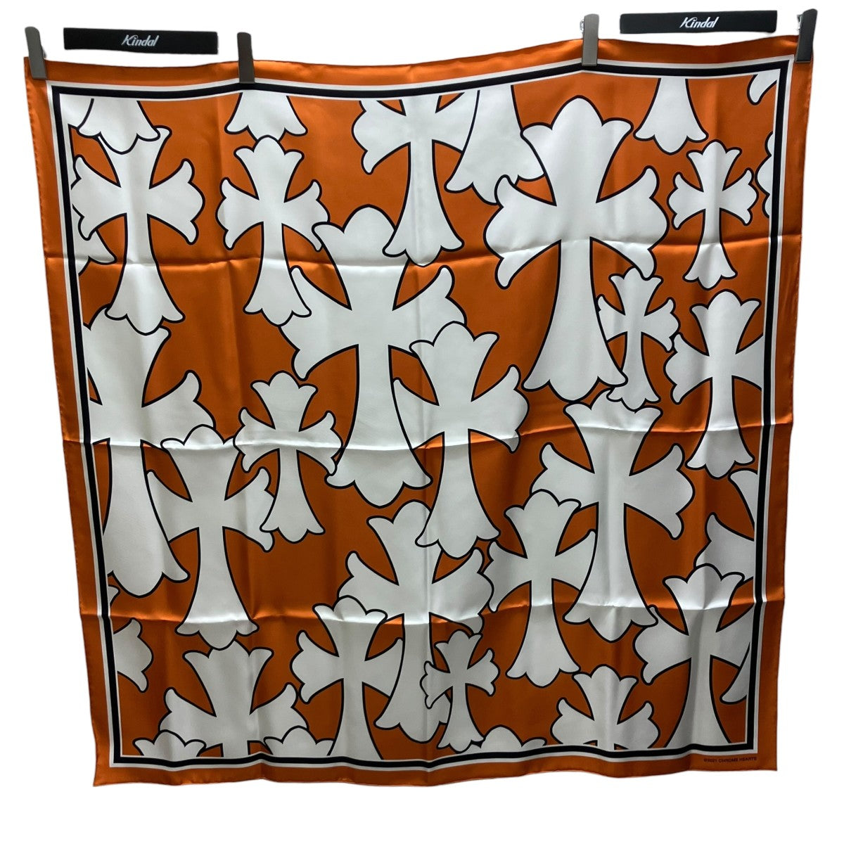 CHROME HEARTS Cemetery Cross Silk Scarfシルクスカーフ 古着・中古-1枚目のアイテム画像