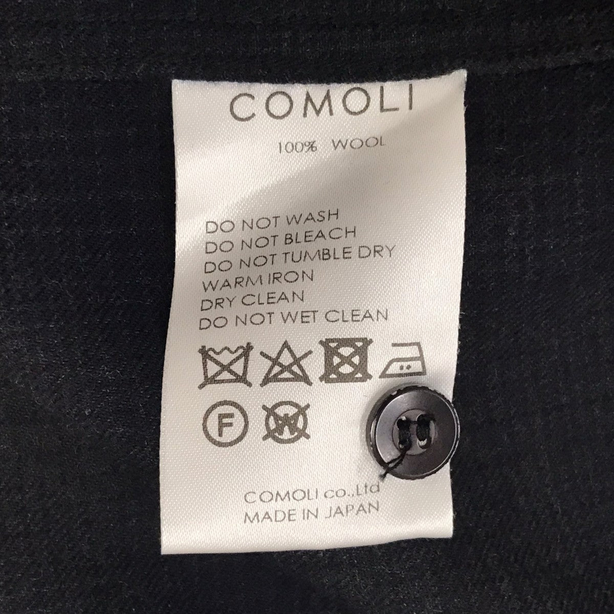 COMOLI(コモリ) ウールチェック オープンカラーシャツ W03-02018