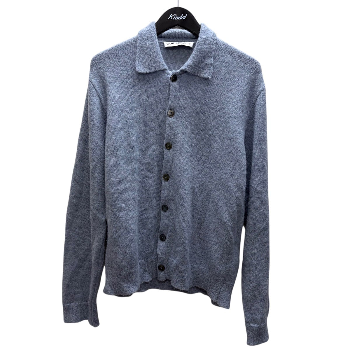 OUR LEGACY Evening Polo Livid Blue ニットポロシャツ
