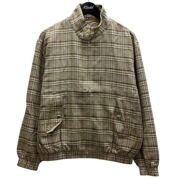 AURALEE(オーラリー) SILK LINEN CHECK BZ ジップチェックブルゾン