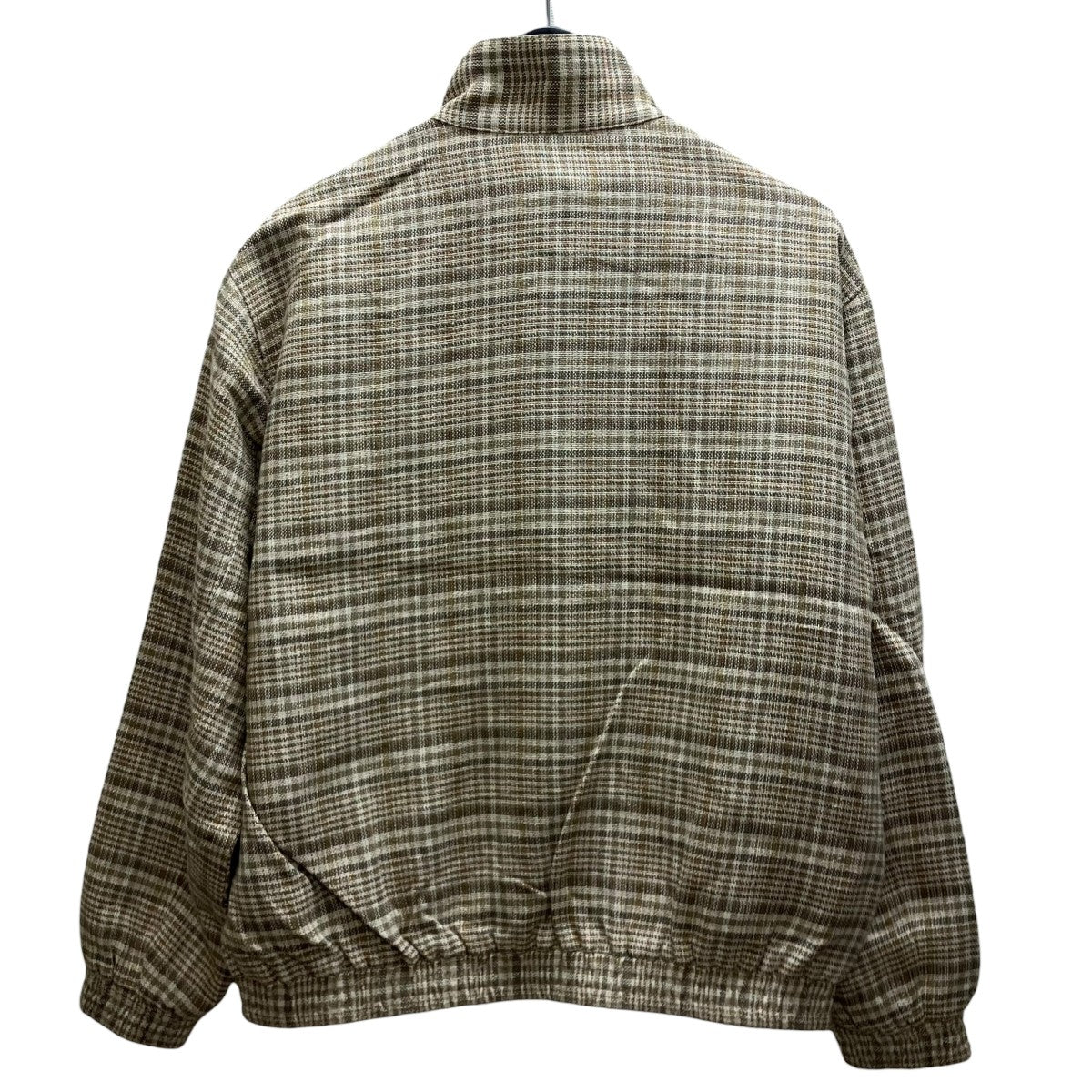 AURALEE(オーラリー) SILK LINEN CHECK BZ ジップチェックブルゾン