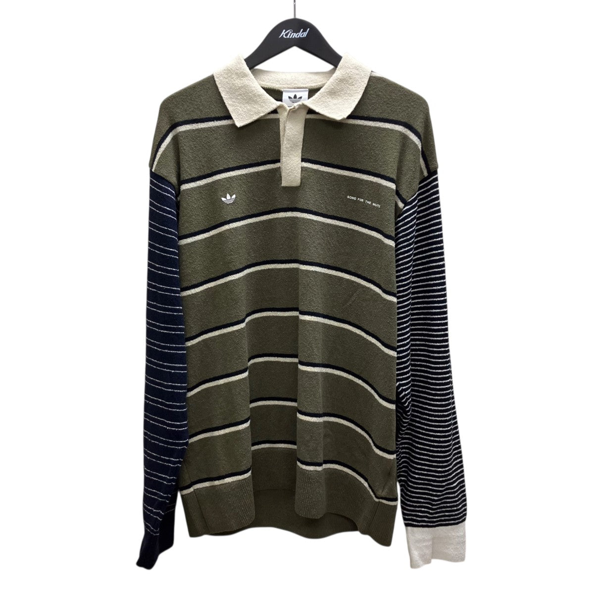 ADI007 LS TEE   OLISTR ALUMIN ボーダーポロシャツ