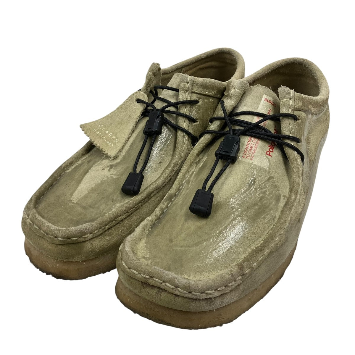 POLIQUANT×CLARKS THE DESERT TREK BEAUTIFICATION OVER TIME ワラビーシューズ 古着・中古-1枚目のアイテム画像