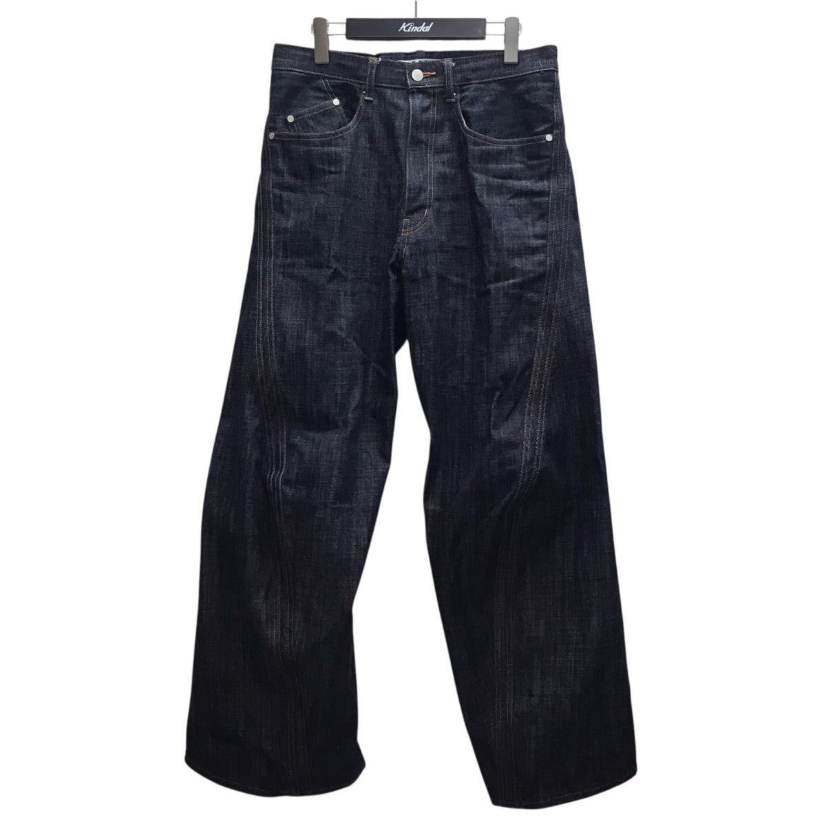 3D TWISTED WIDE LEG JEANS   RAW INDIGO 3D ツイステッド ワイド レッグ ジーンズ