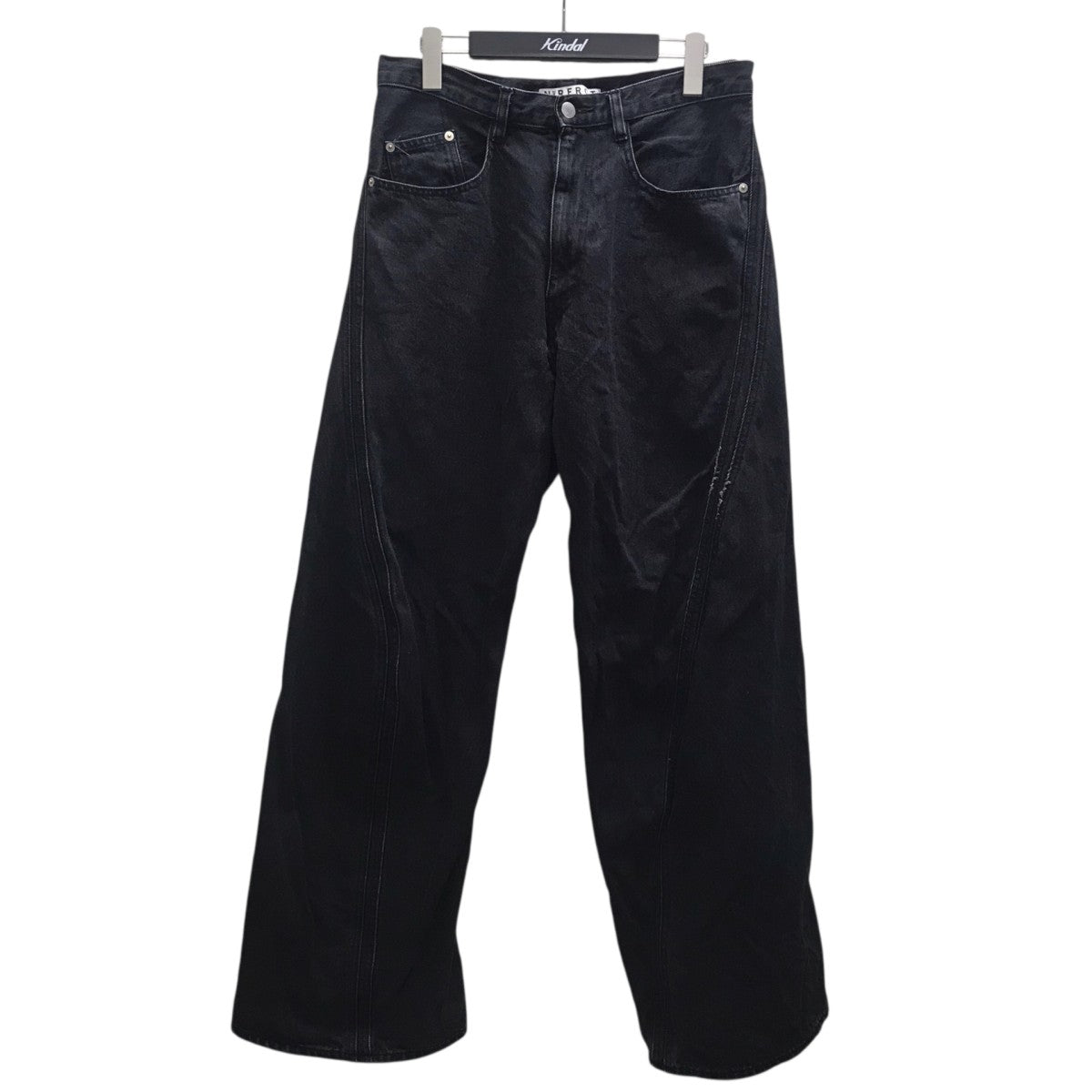 3D Twisted Wide Leg Jeans デニムパンツ