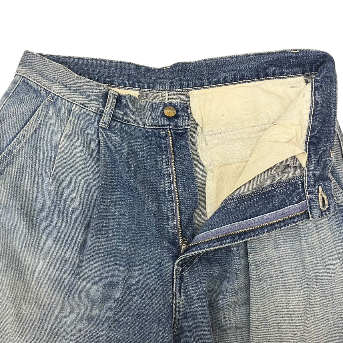Selvage Denim Two Tuck Tapered Pants デニムパンツ
