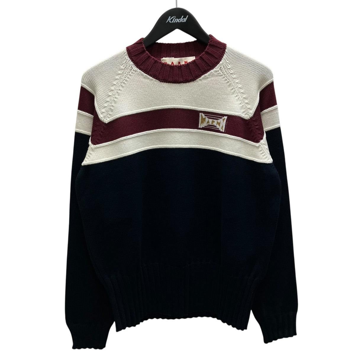 STRIPED COTTON LONG KNIT GAUGE コットンニット