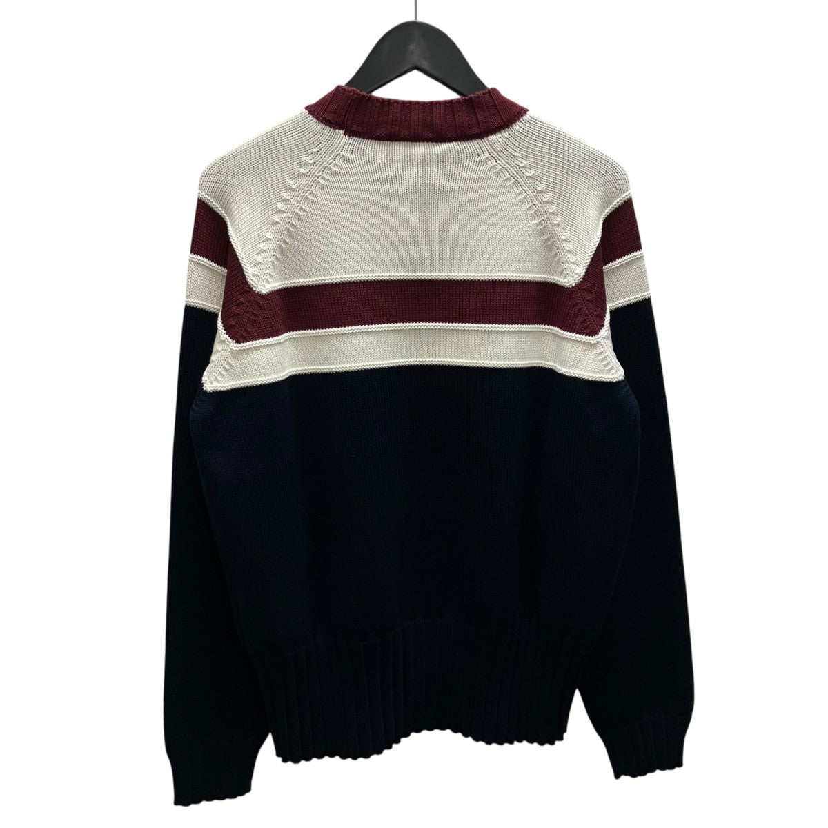STRIPED COTTON LONG KNIT GAUGE コットンニット