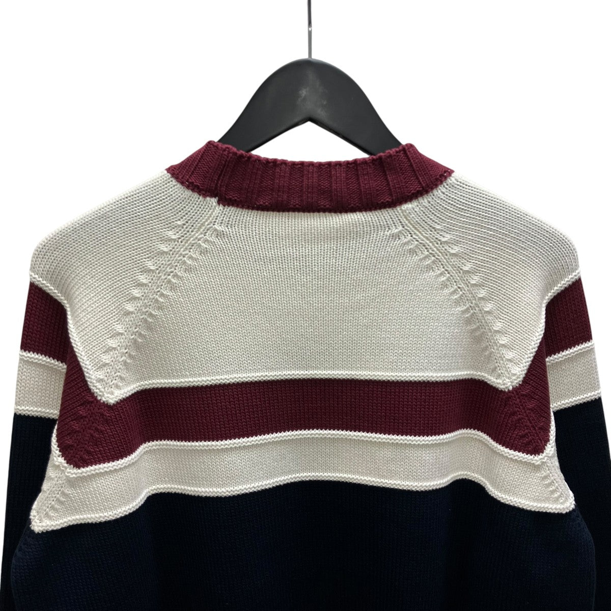 STRIPED COTTON LONG KNIT GAUGE コットンニット