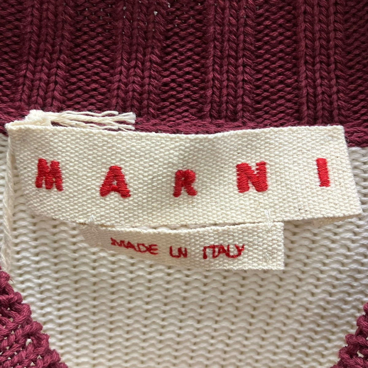 STRIPED COTTON LONG KNIT GAUGE コットンニット