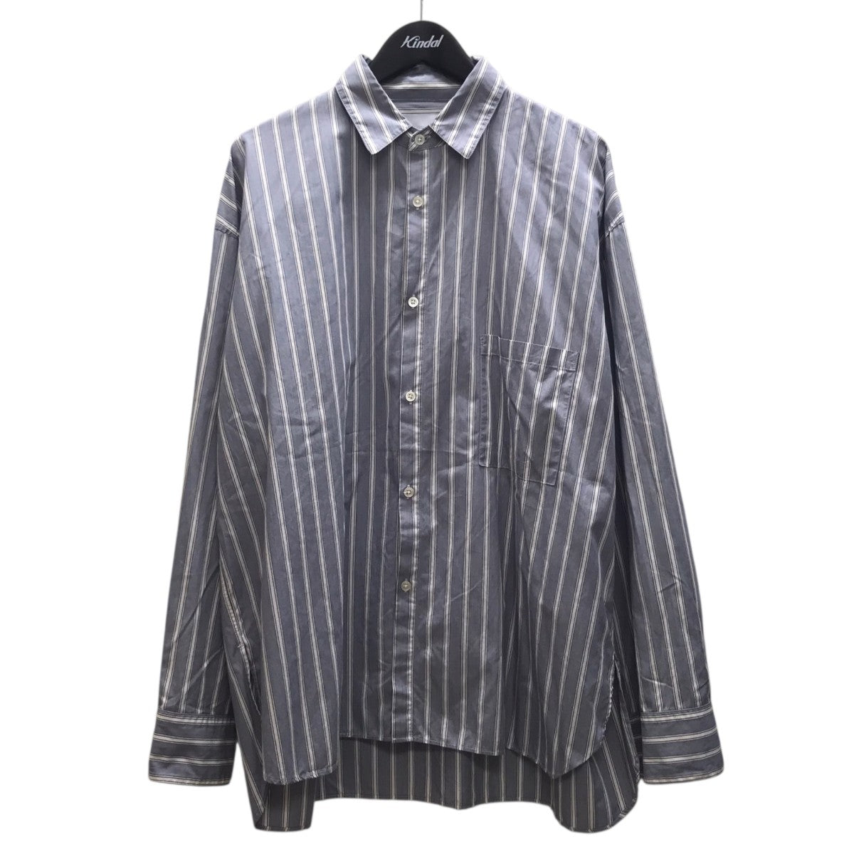 OVERSIZED DOWN PATTERN SHIRT ストライプシャツ