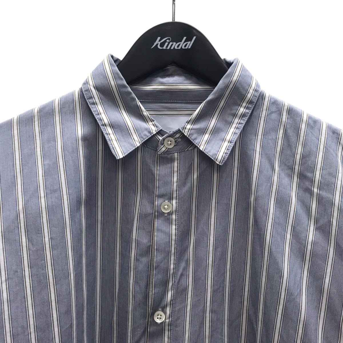 OVERSIZED DOWN PATTERN SHIRT ストライプシャツ