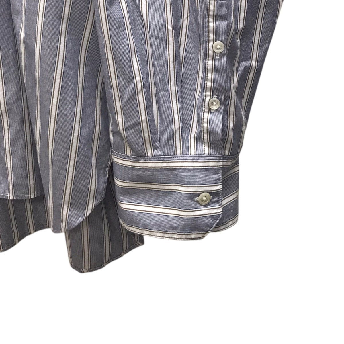 OVERSIZED DOWN PATTERN SHIRT ストライプシャツ
