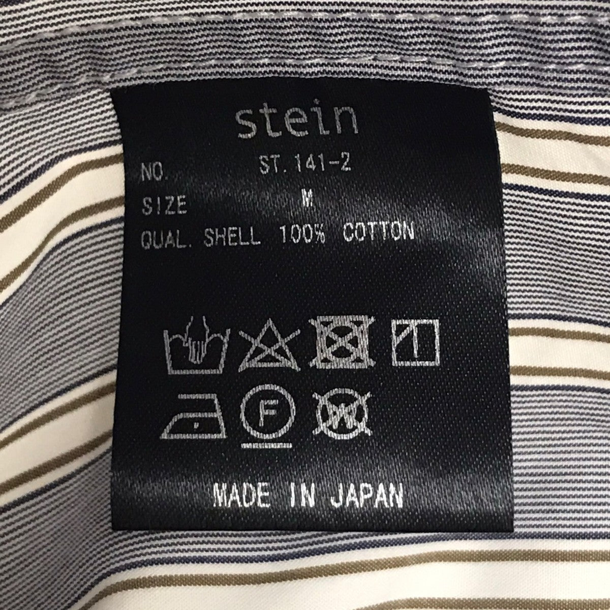 OVERSIZED DOWN PATTERN SHIRT ストライプシャツ
