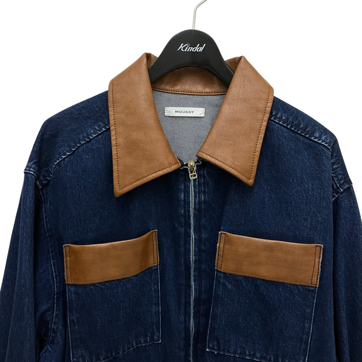 フェイクレザーカラーデニムジャケット010EA211-5430