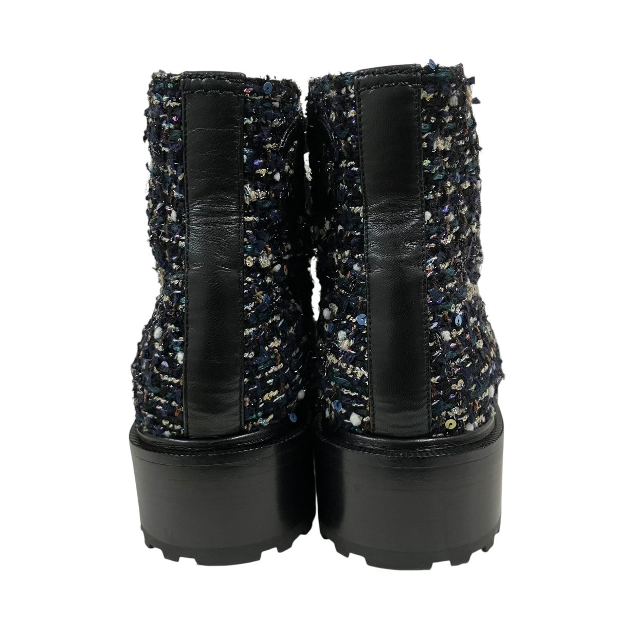 CHANEL ショートブーツ ココマーク ツイード 古着・中古-4枚目のアイテム画像