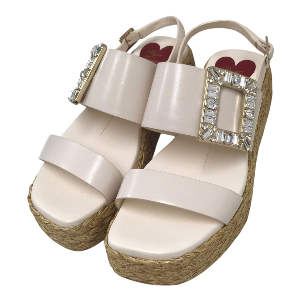 Roger Vivier ストラスバックス ビジュー ウェッジソール サンダル 古着・中古-1枚目のアイテム画像