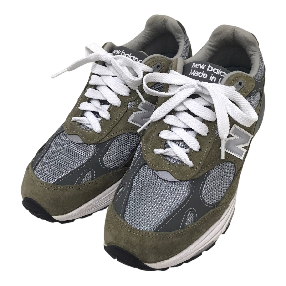 NEW BALANCE 993 Covert Green Medium Grey ローカットスニーカー 古着・中古-1枚目のアイテム画像