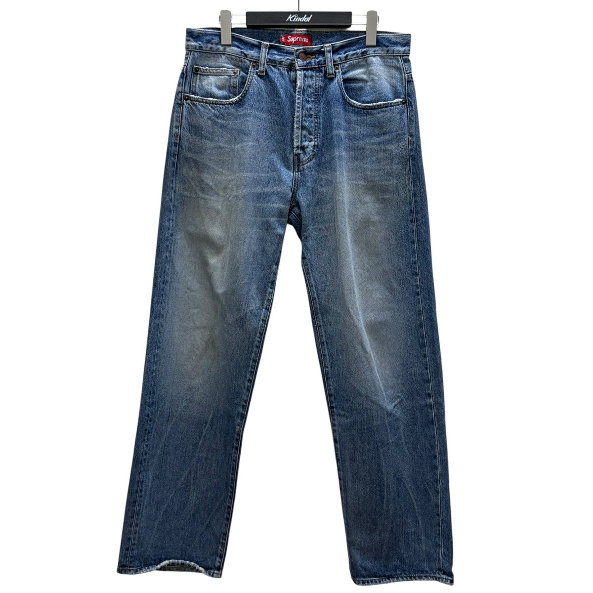 Distressed Loose Fit Selvedgeデニムパンツ