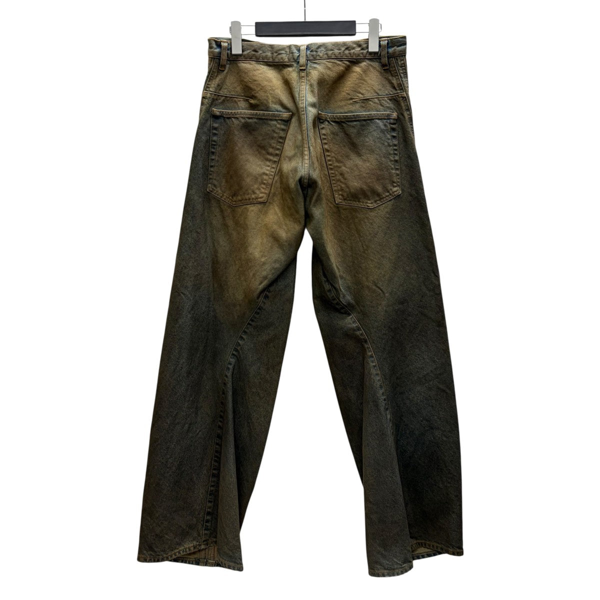STUDIOUS別注 3D TWISTED WIDE LEG JEANS OIL オイル加工デニムパンツ