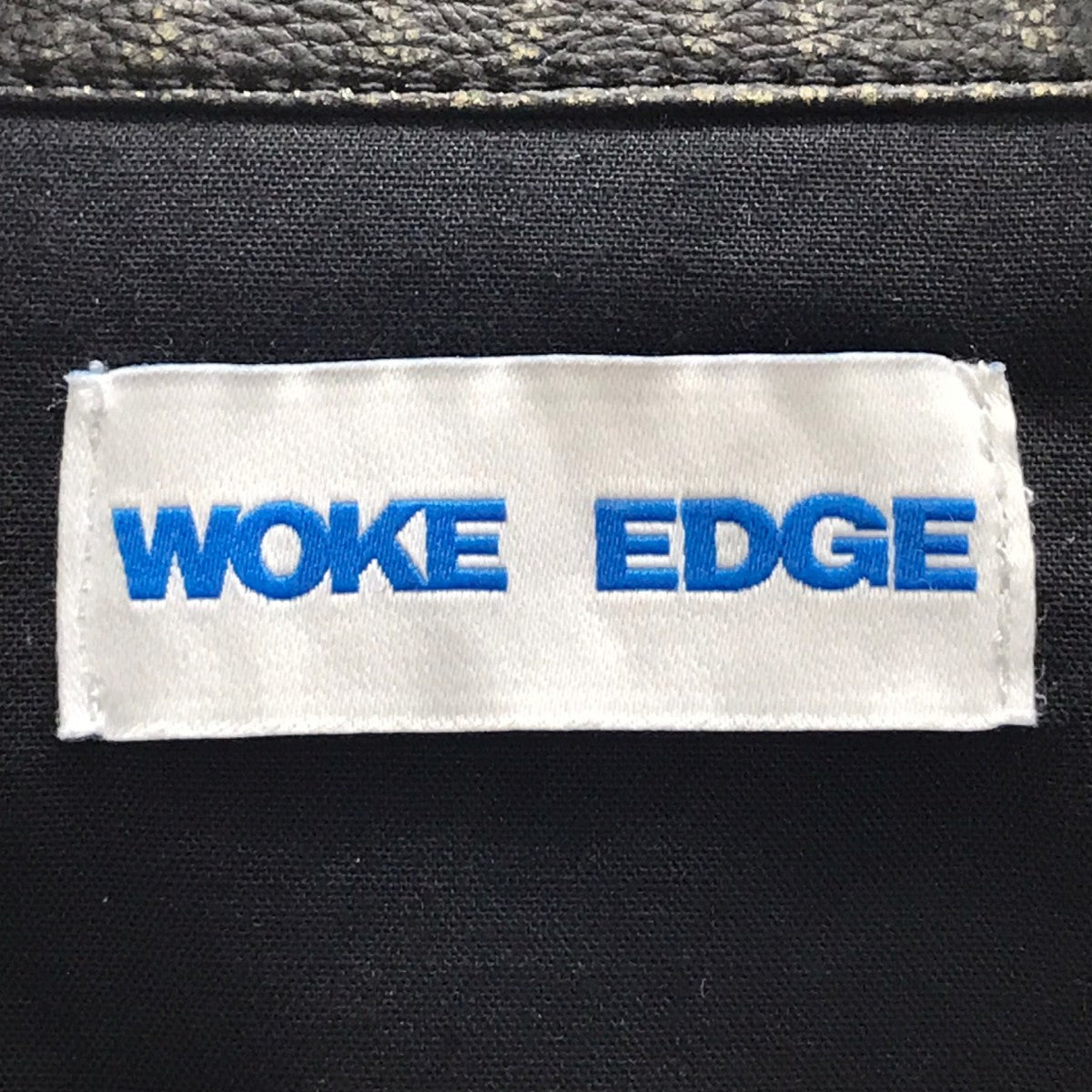 WOKE EDGE Fake Leather Trucker Jacketフェイクレザージャケット 古着・中古-6枚目のアイテム画像