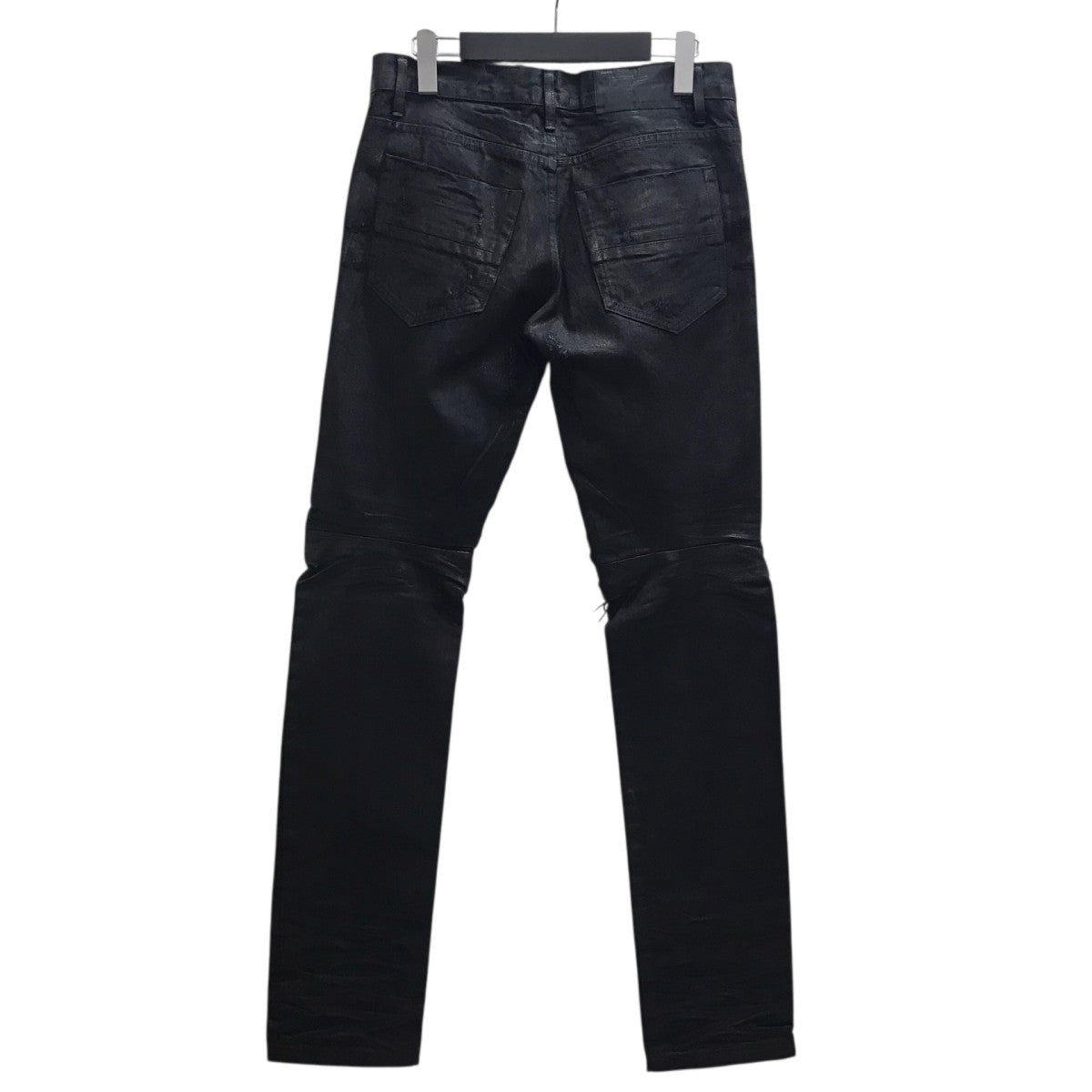 JULIUS 15ss ニット デニム コーティング JULIUS(ユリウス) デストロイコーティングスキニーデニムパンツ