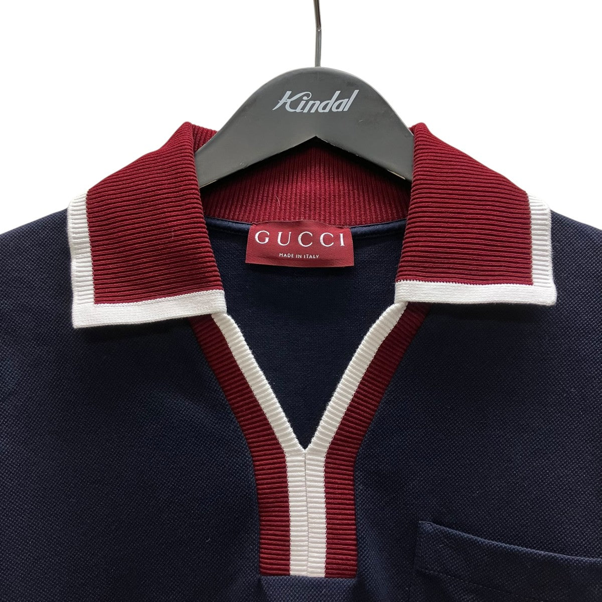 GUCCI(グッチ) コットンピケポロTシャツ 829434 XJHEF ネイビー サイズ