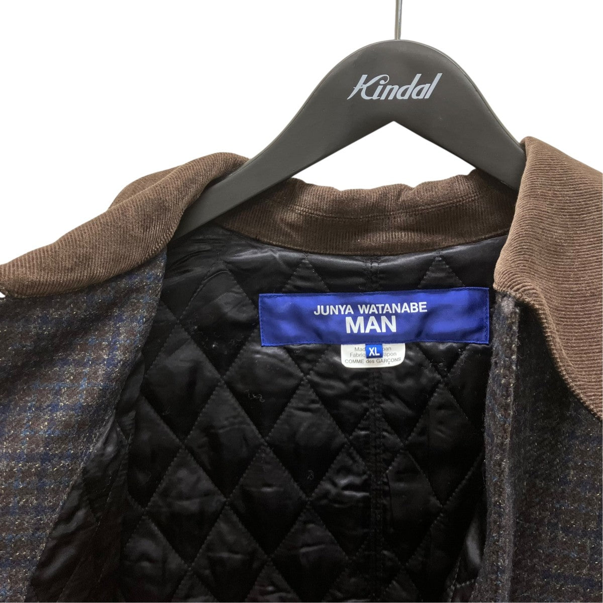 25AW ウールチェックジャケット　カバーオール